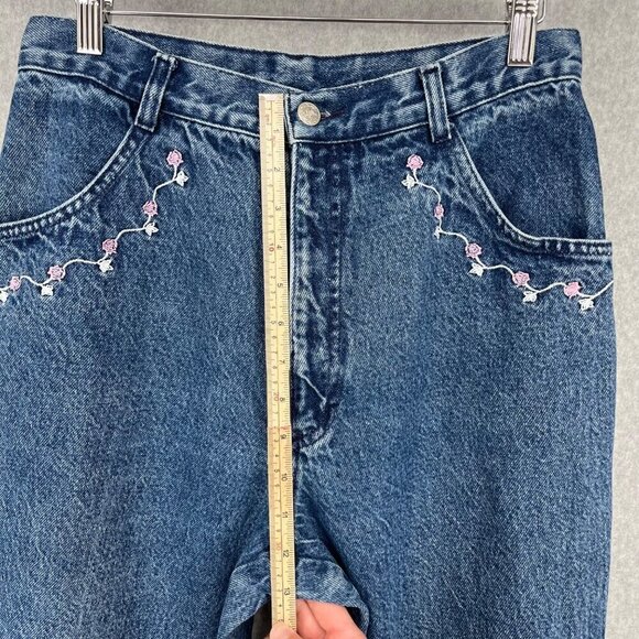 Vtg Kenny Rogers Bareback Jeans Size 29 Denim High Rise Western Lady Embroidered - Picture 11 of 14